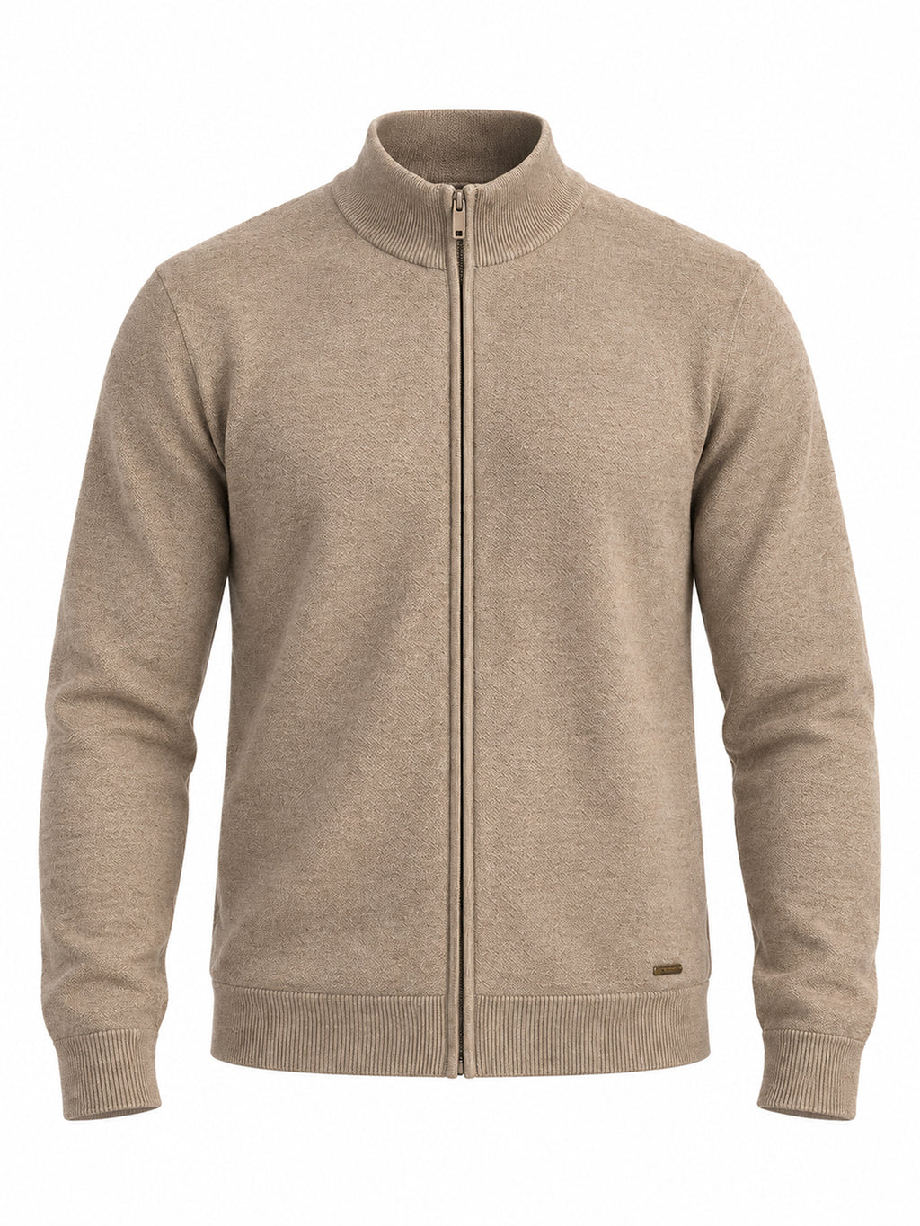 Men's Self Design High Neck Full Sleeve Sweater