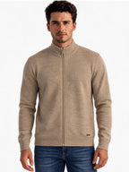 Men's Self Design High Neck Full Sleeve Sweater