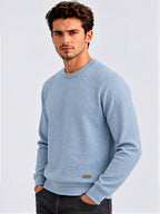 Men's 100% Cotton Textured Regular Fit  Sweater