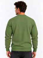 Sage Basketweave Crew Sweater