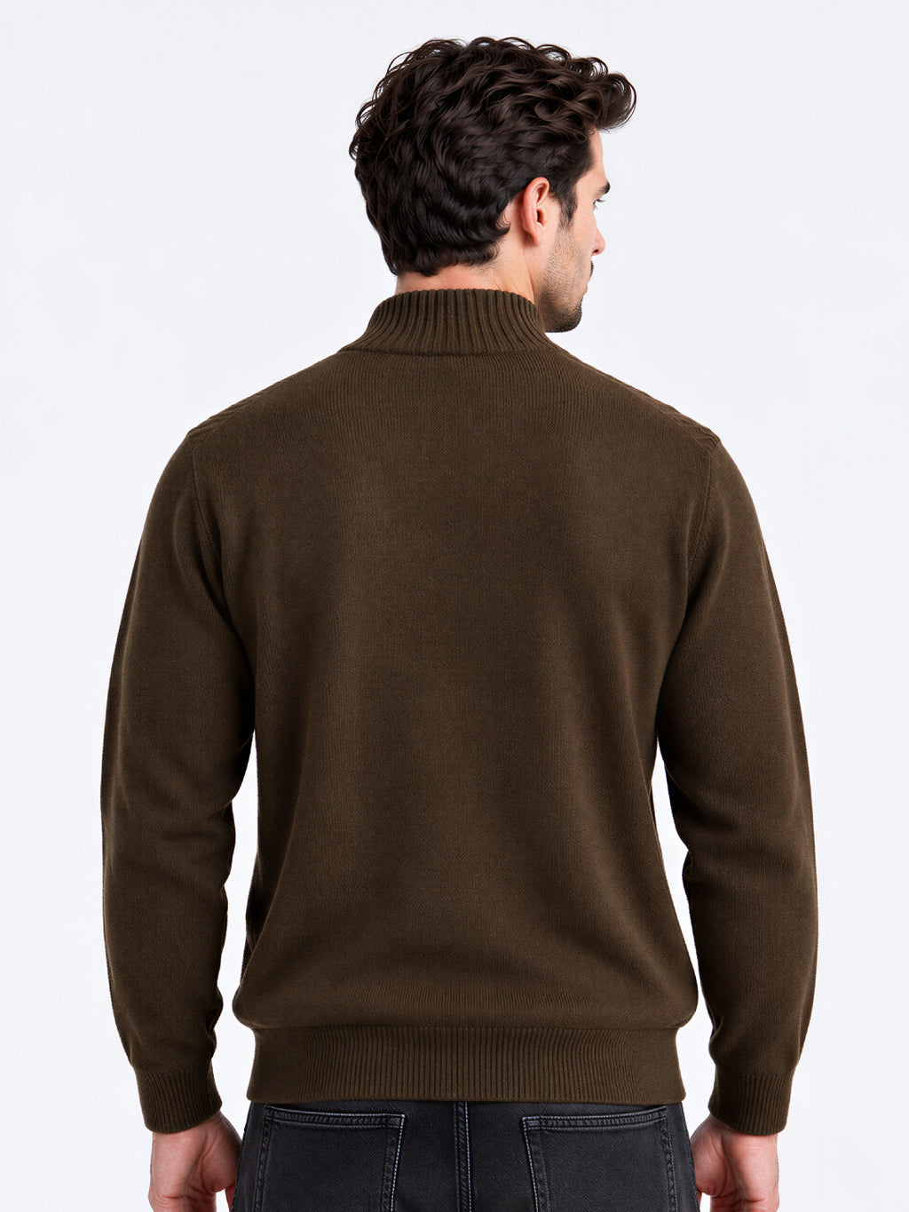 Men’s 100% Acrylic High Neck Long Sleeve Regular Fit Sweater