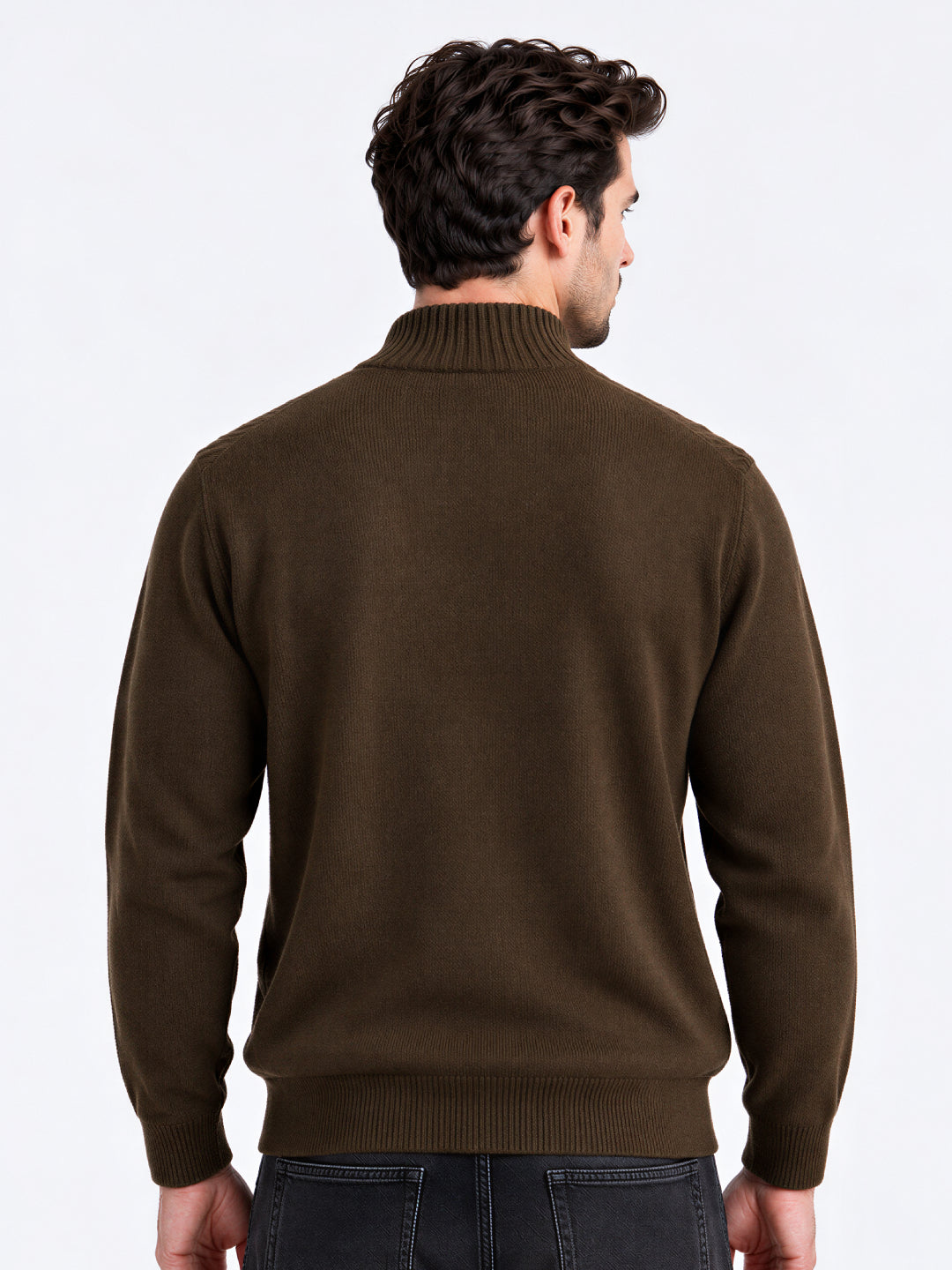 Men’s 100% Acrylic High Neck Long Sleeve Regular Fit Sweater