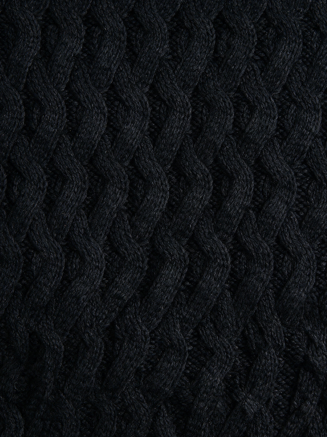 Black Cable Knit Sweater Vest