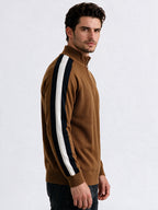 Men's 100% Cotton Self Design High Neck Long Sleeve Sweater