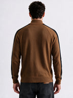 Men's 100% Cotton Self Design High Neck Long Sleeve Sweater
