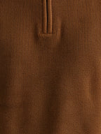 Men's 100% Cotton Self Design High Neck Long Sleeve Sweater