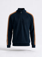 Men's 100% Cotton Self Design High Neck Long Sleeve Sweater