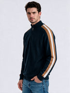 Men's 100% Cotton Self Design High Neck Long Sleeve Sweater
