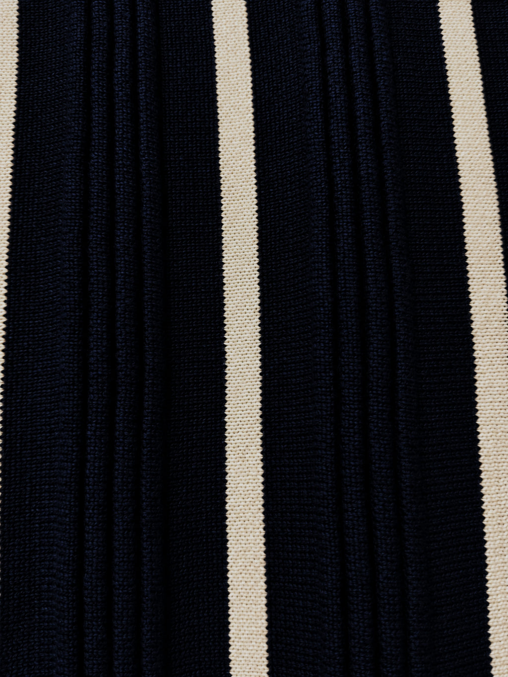 Navy Striped Round Neck Tshirt