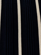 Navy Striped Round Neck Tshirt