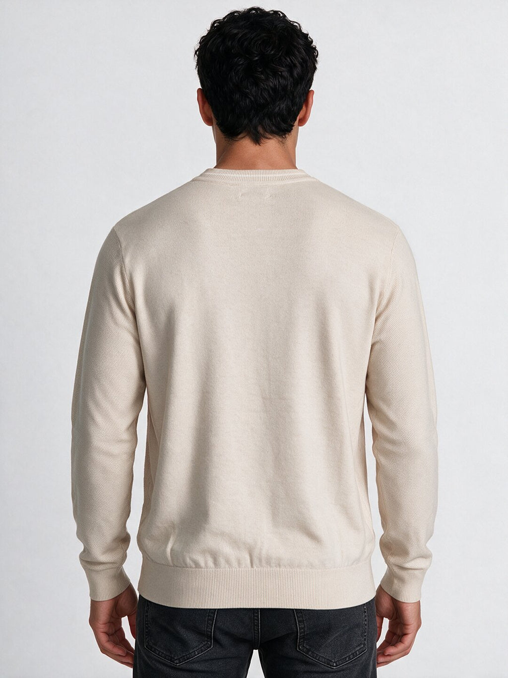 Men's Striped Round Neck Full Sleeve Cotton Sweater