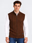 Coffee Chunky Cable Zip Cardigan