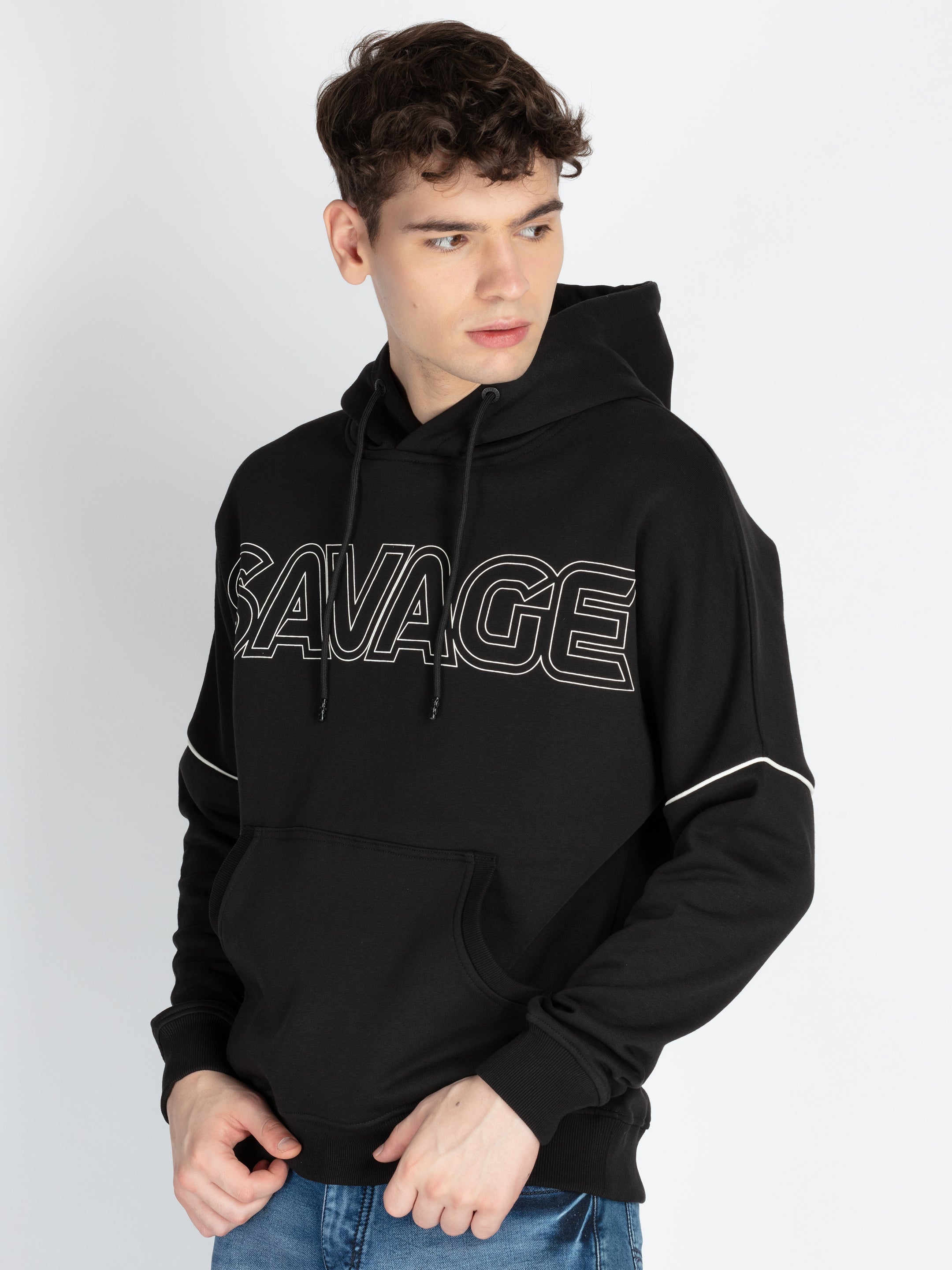 Mens Solid Hooded Sweatshirt Secondary image
