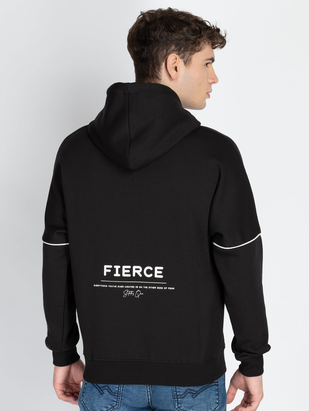 Mens Solid Hooded Sweatshirt