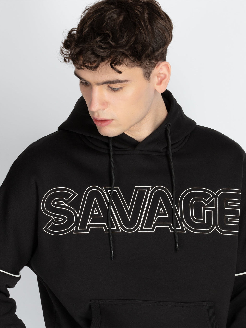 Mens Solid Hooded Sweatshirt