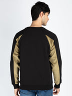 Mens Colorblocked Round Neck Full Sleeve Sweatshirt