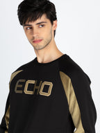 Mens Colorblocked Round Neck Full Sleeve Sweatshirt