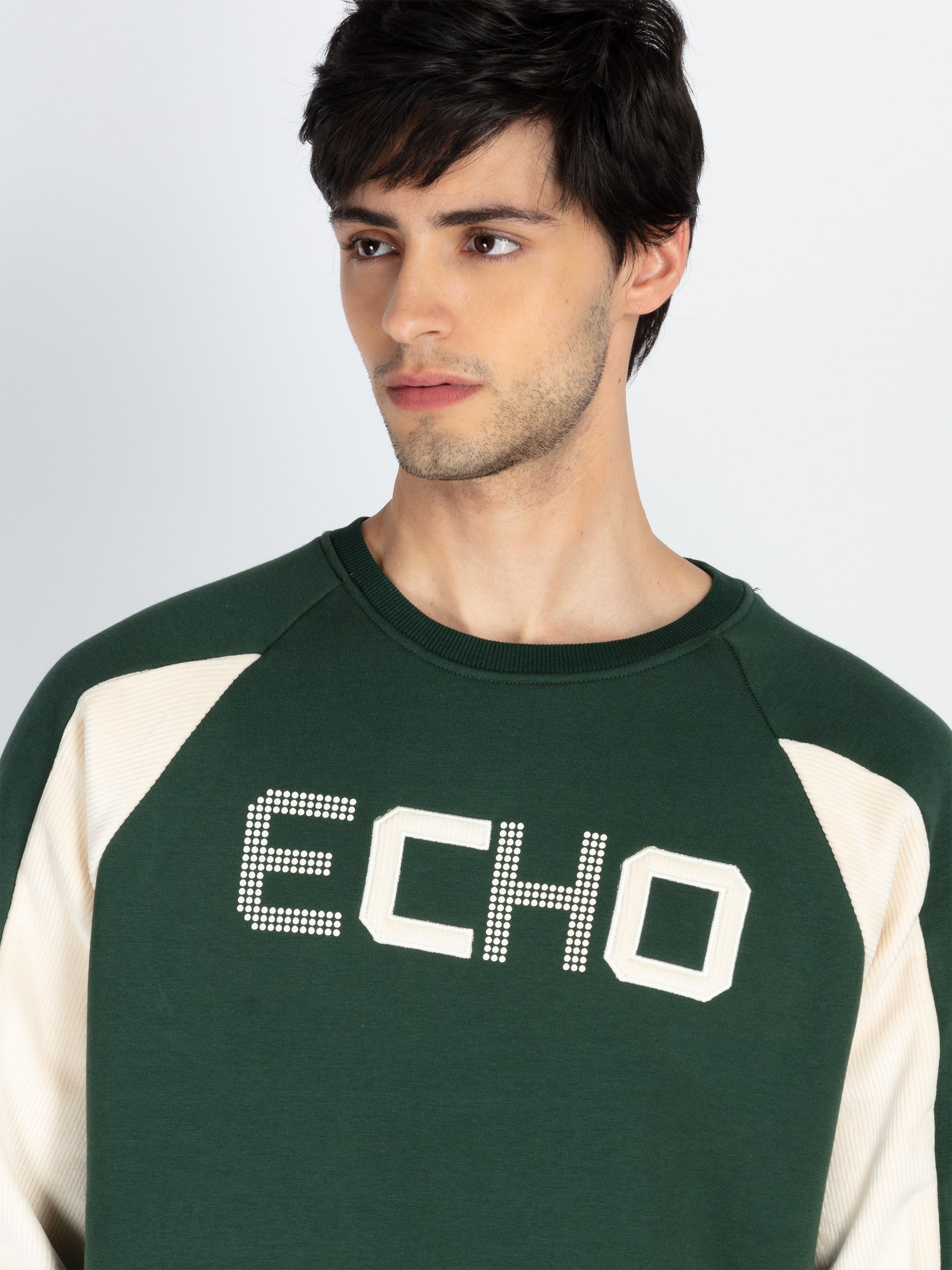 Mens Colorblocked Round Neck Full Sleeve Sweatshirt