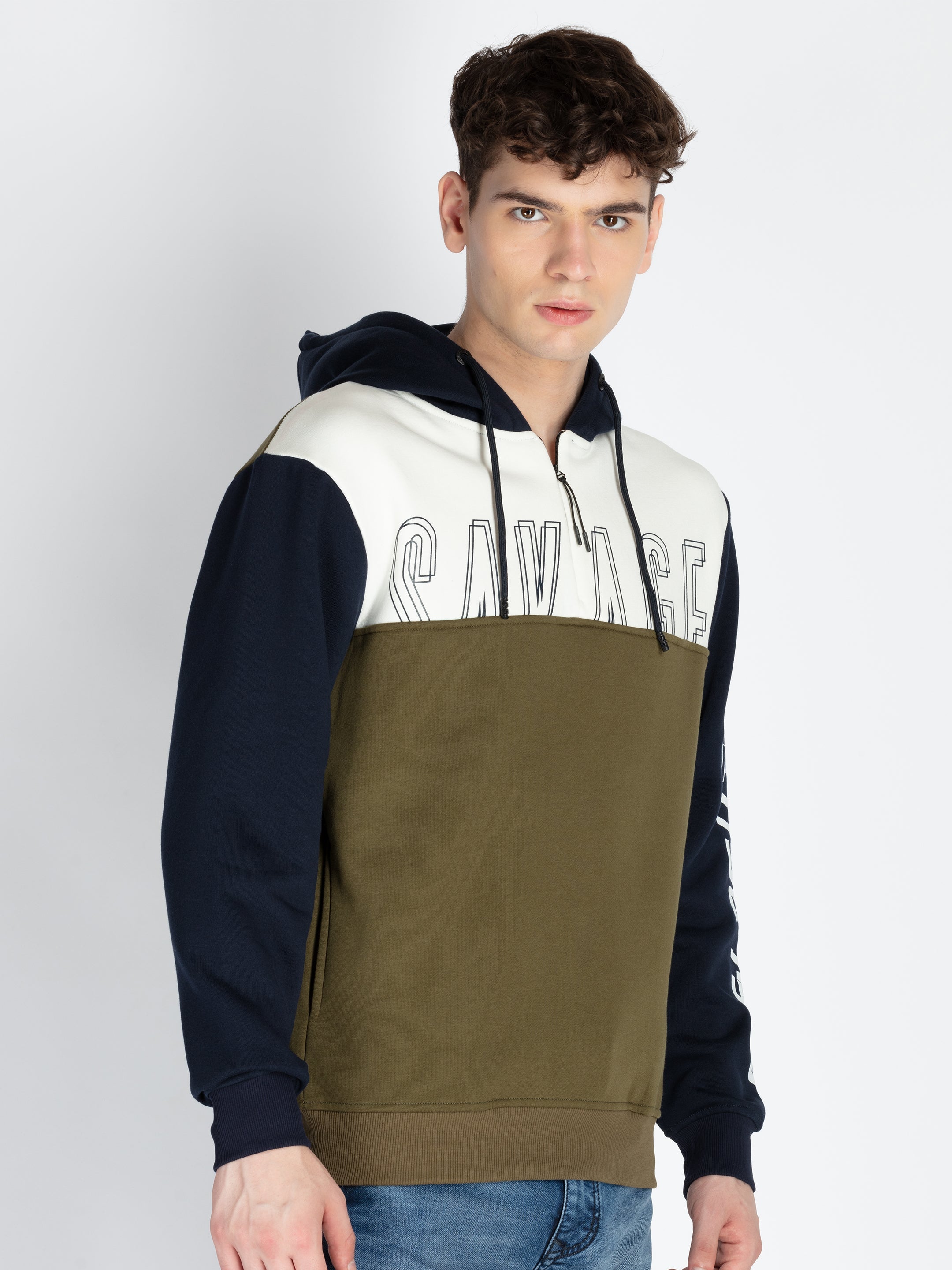 Mens Mix & Match Hooded Sweatshirt Secondary image