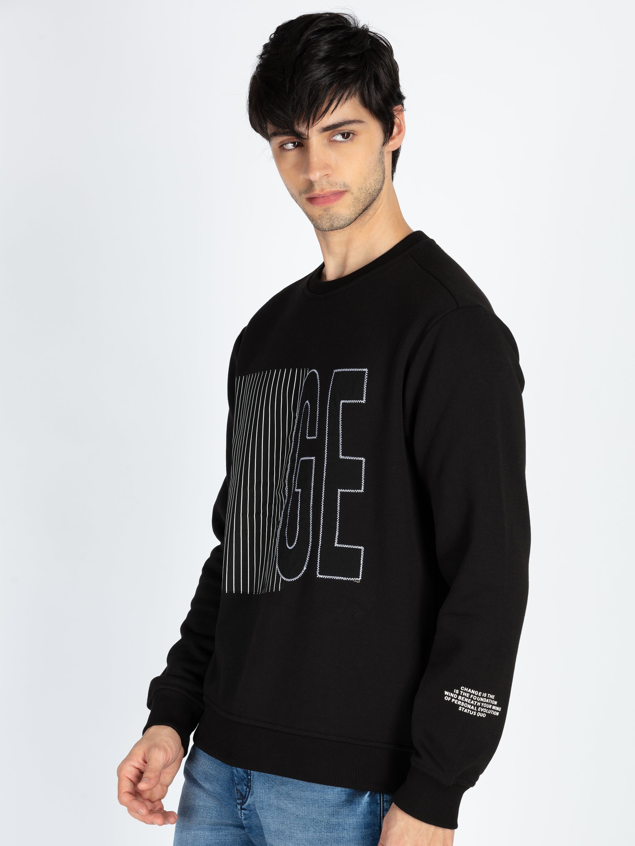 Mens Printed Round Neck Full Sleeve Sweatshirt Secondary image