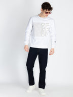 Mens Solid Round Neck Sweatshirt
