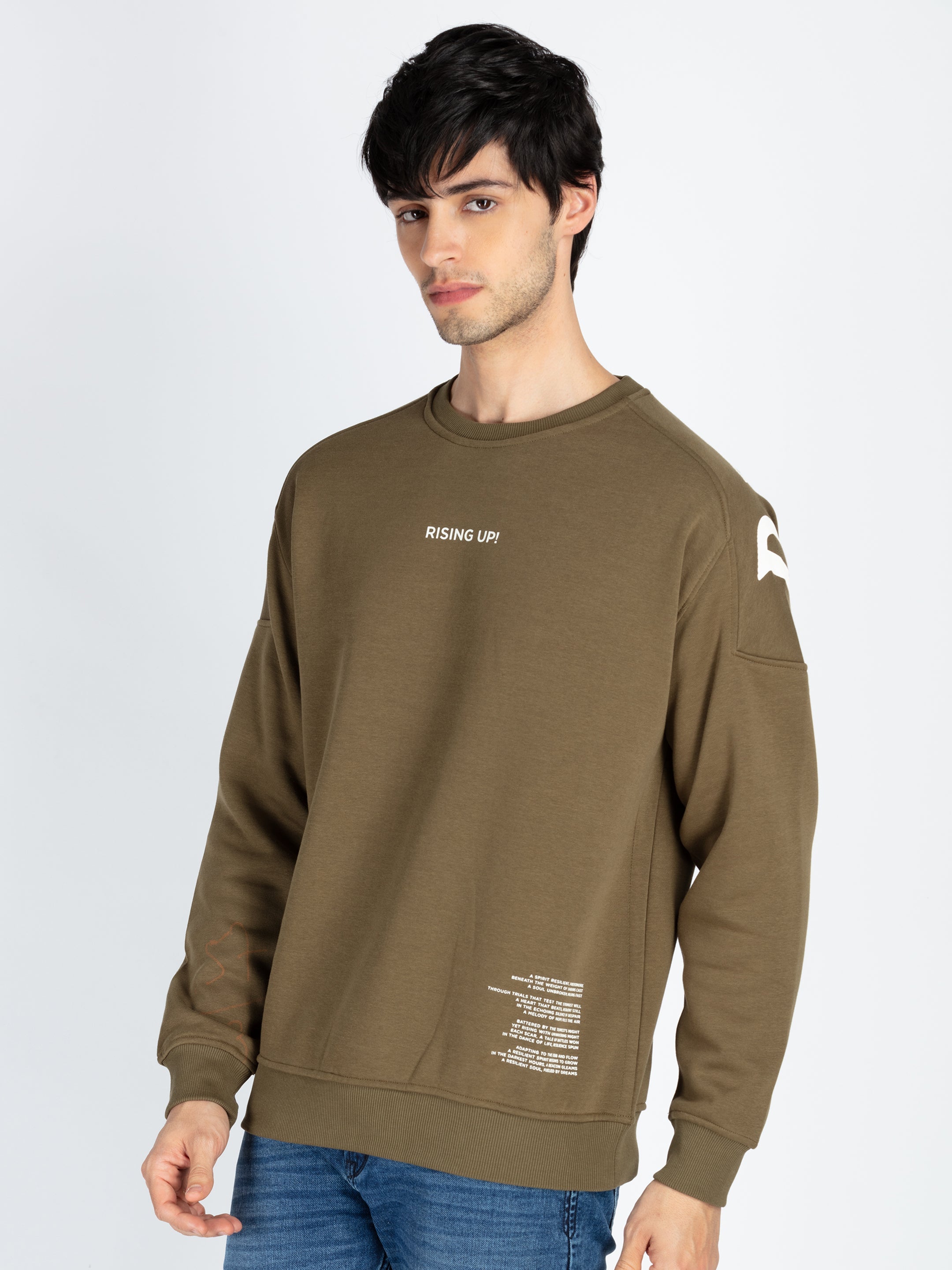 Mens Printed Round Neck Full Sleeve Sweatshirt Secondary image