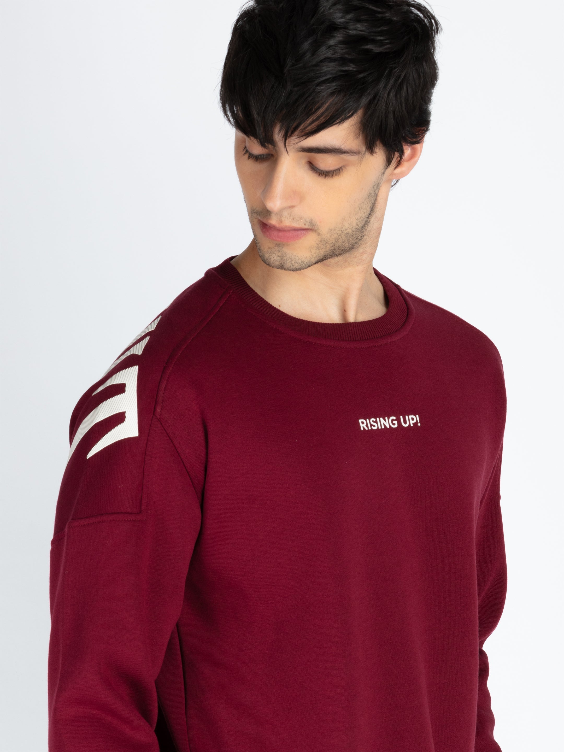Mens Printed Round Neck Full Sleeve Sweatshirt