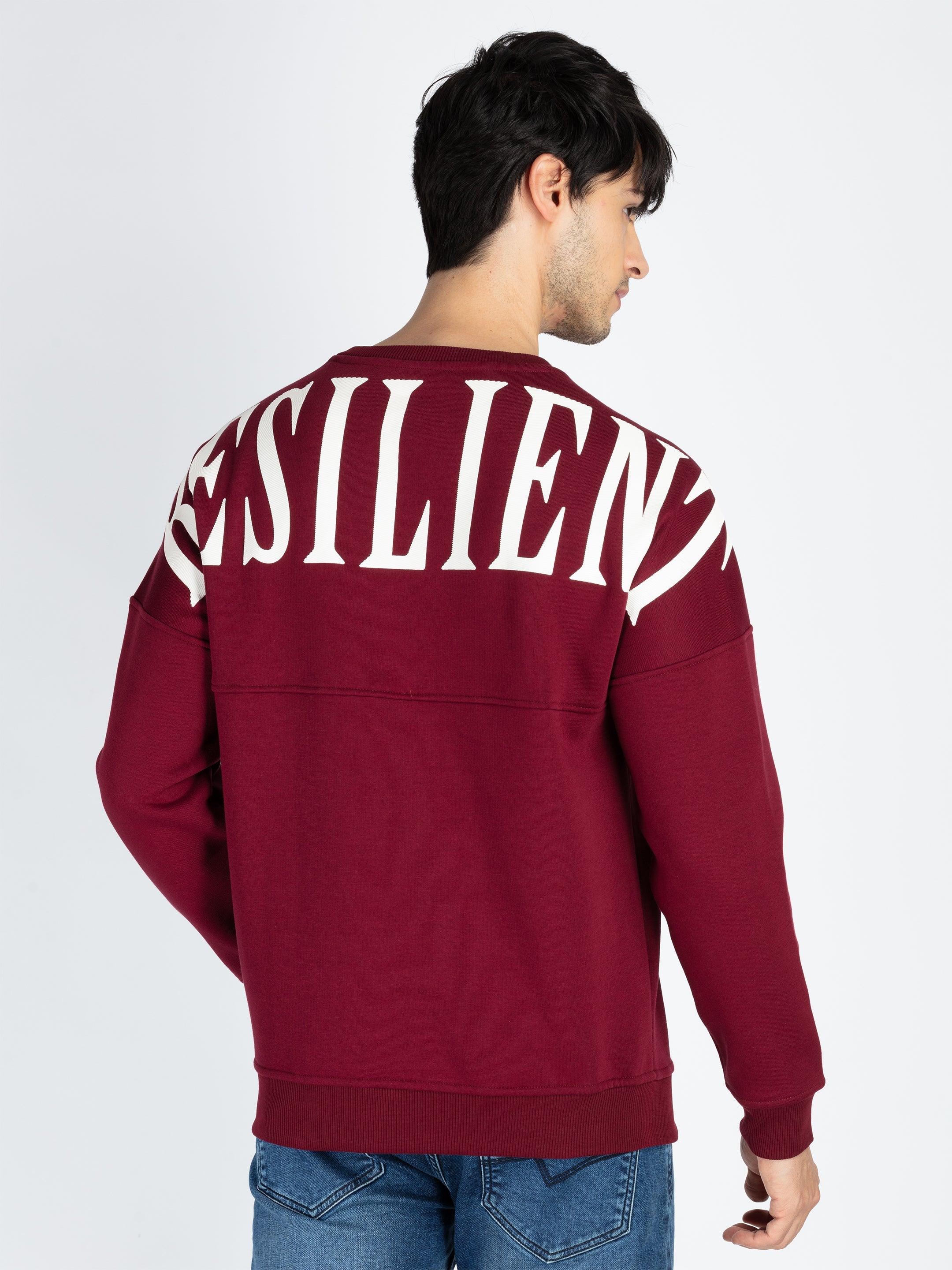 Mens Printed Round Neck Full Sleeve Sweatshirt