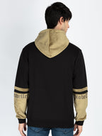 Mens Colorblocked Full Sleeve Hooded Sweatshirt