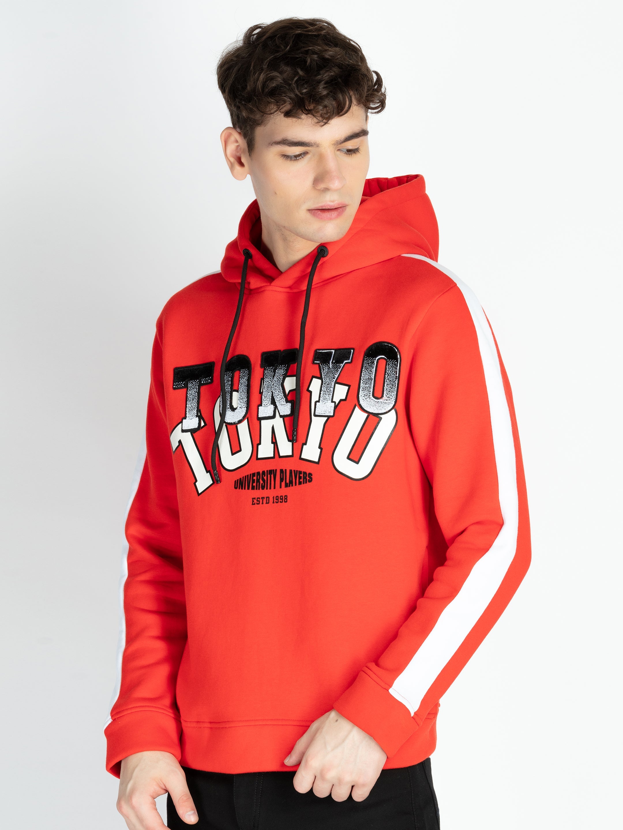 Mens Solid Hooded Sweatshirt Secondary image