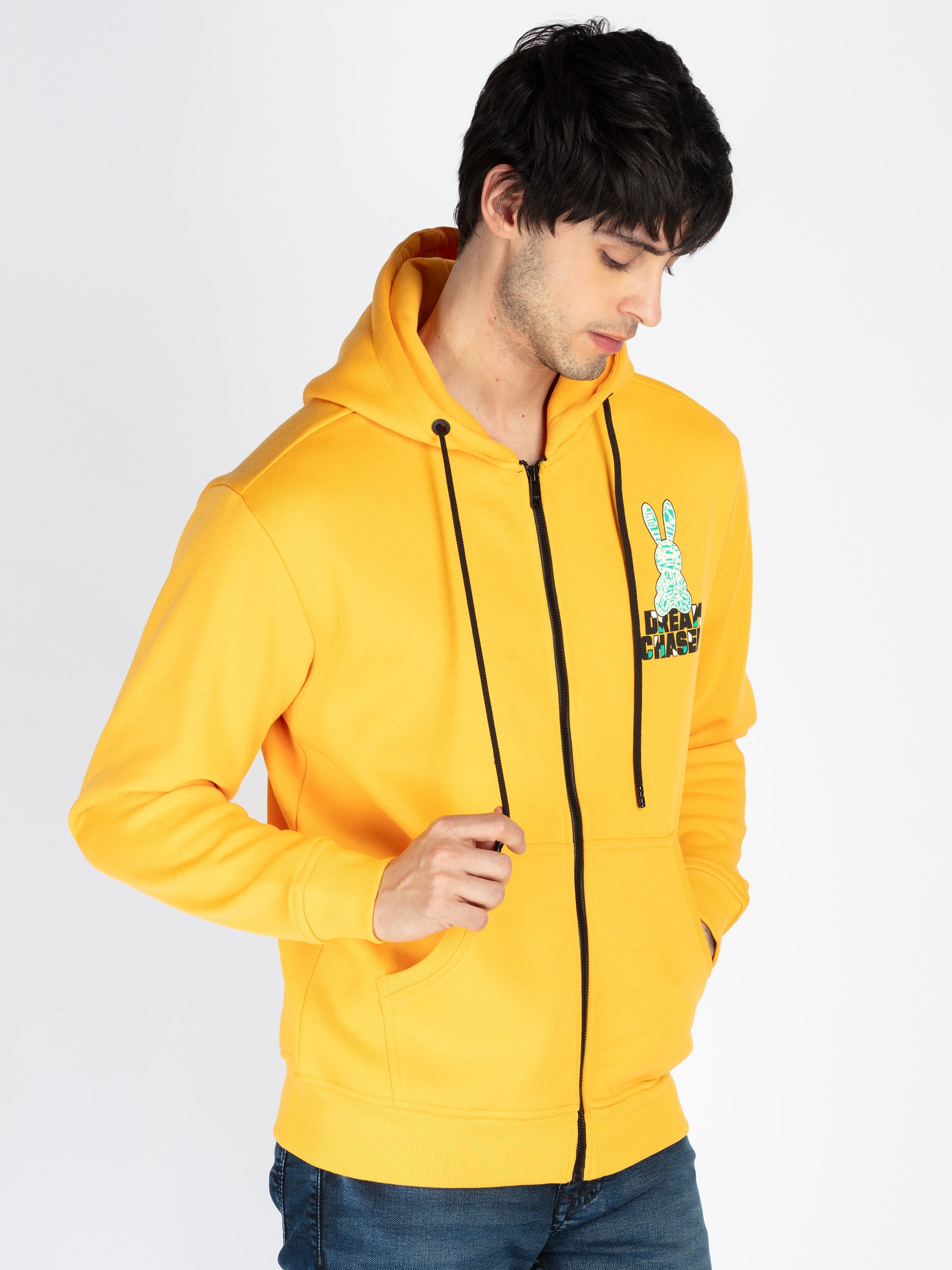 Mens Printed Round Neck Hooded Sweatshirt Secondary image