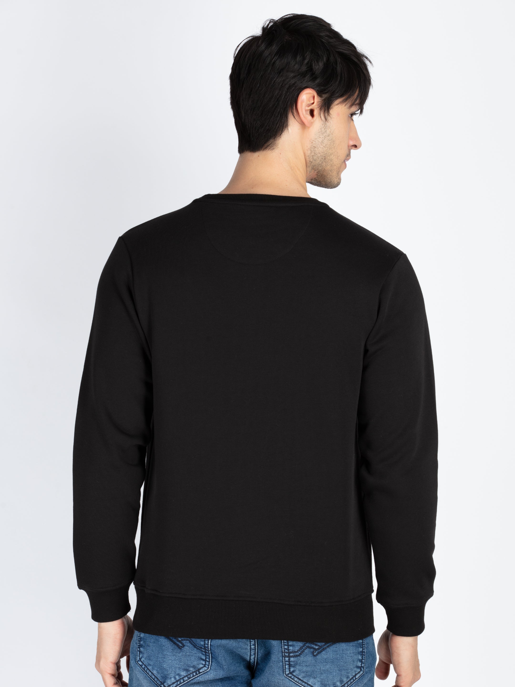 Mens Printed Round Neck Full Sleeve Sweatshirt