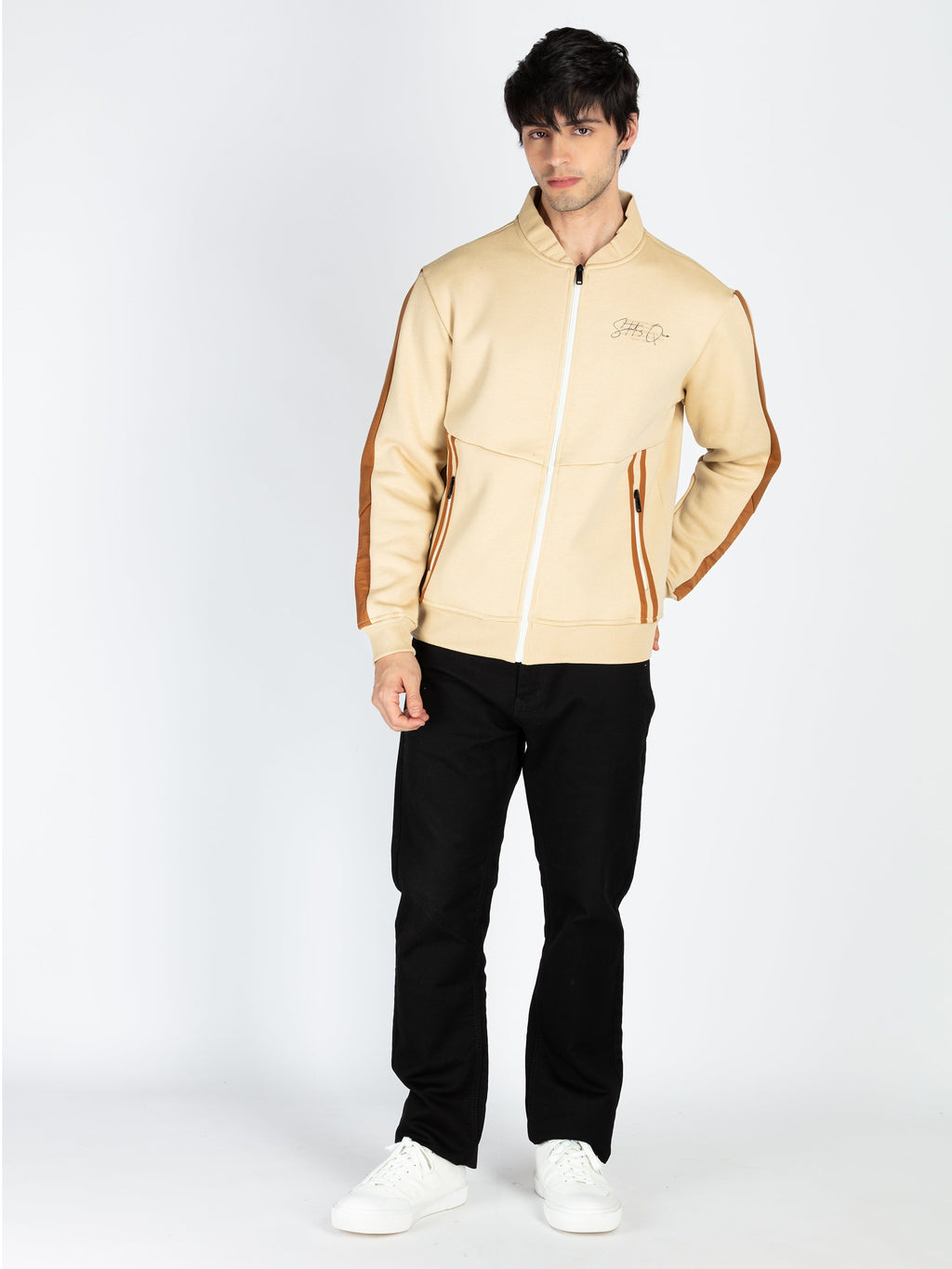 Mens Printed High Neck Full Sleeve Sweatshirt