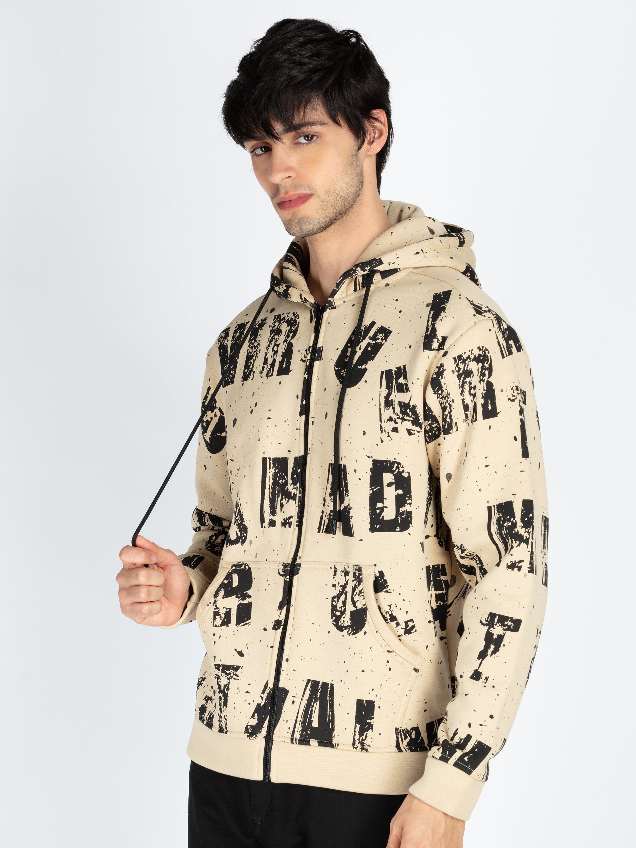 Mens All Over Printed Hooded Sweatshirt Secondary image