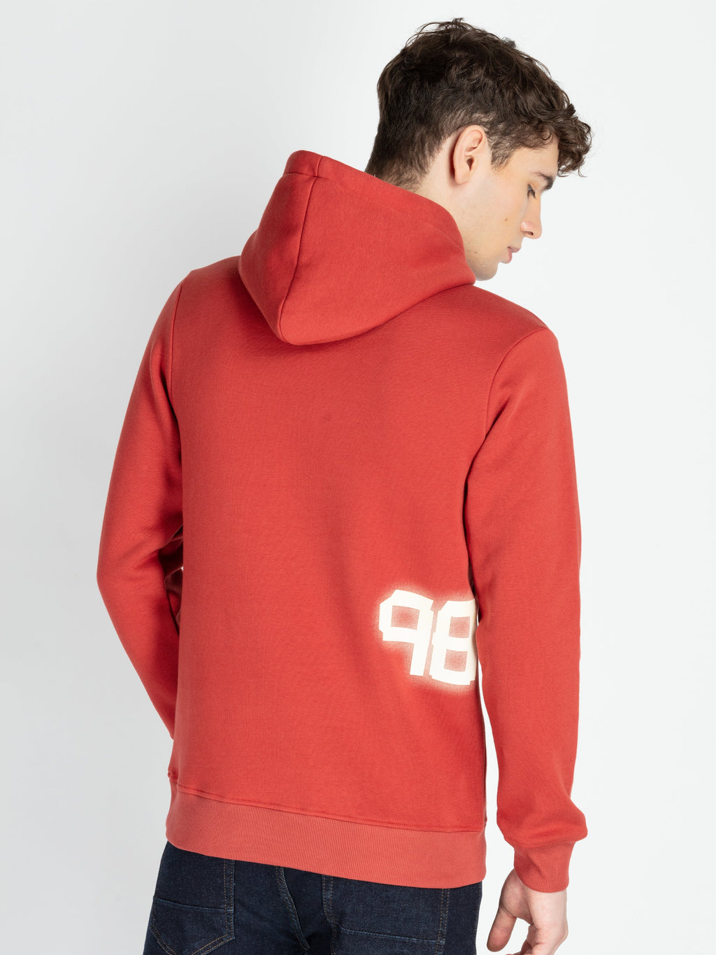 Mens Solid Hooded Sweatshirt