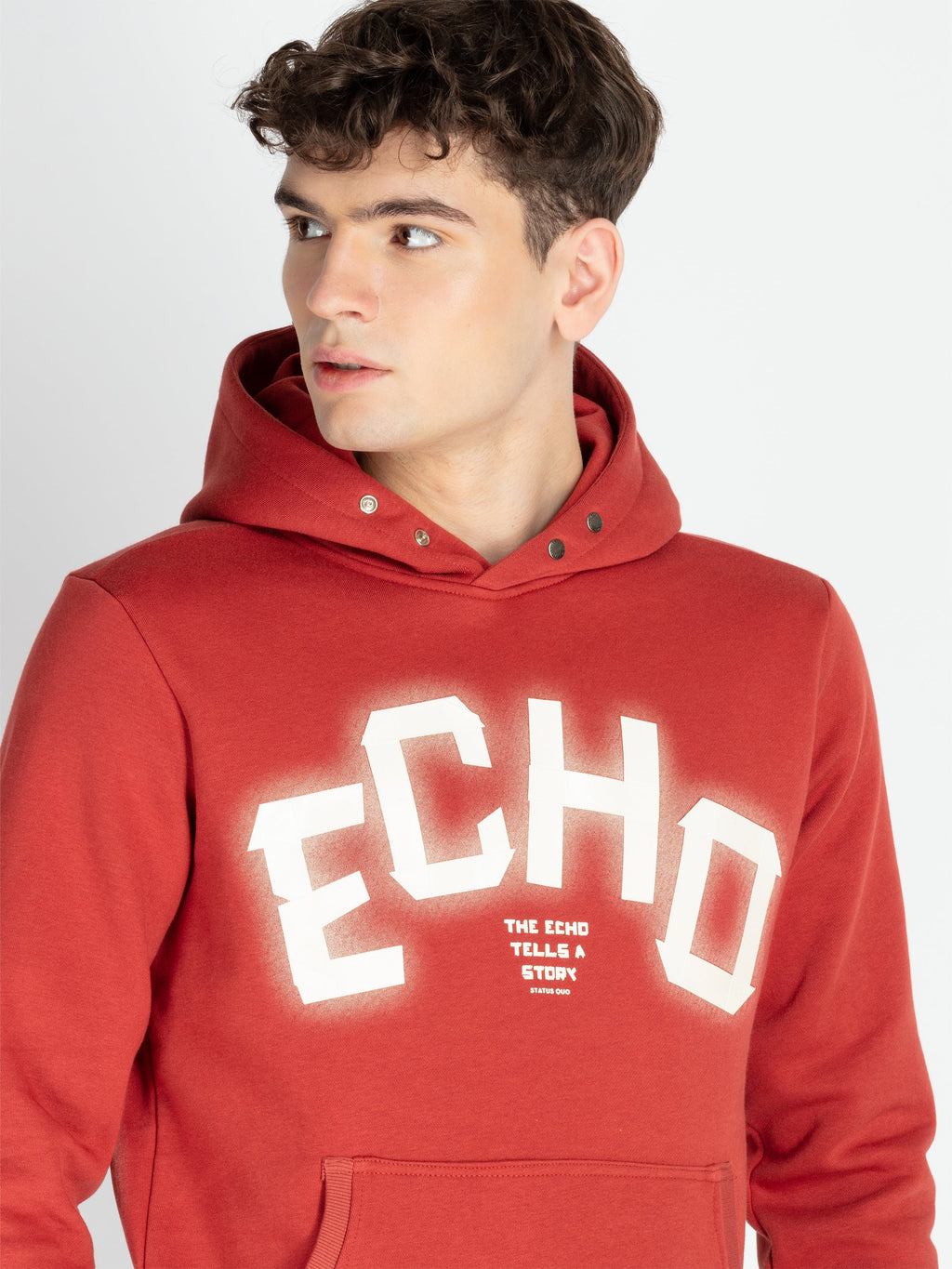 Mens Solid Hooded Sweatshirt