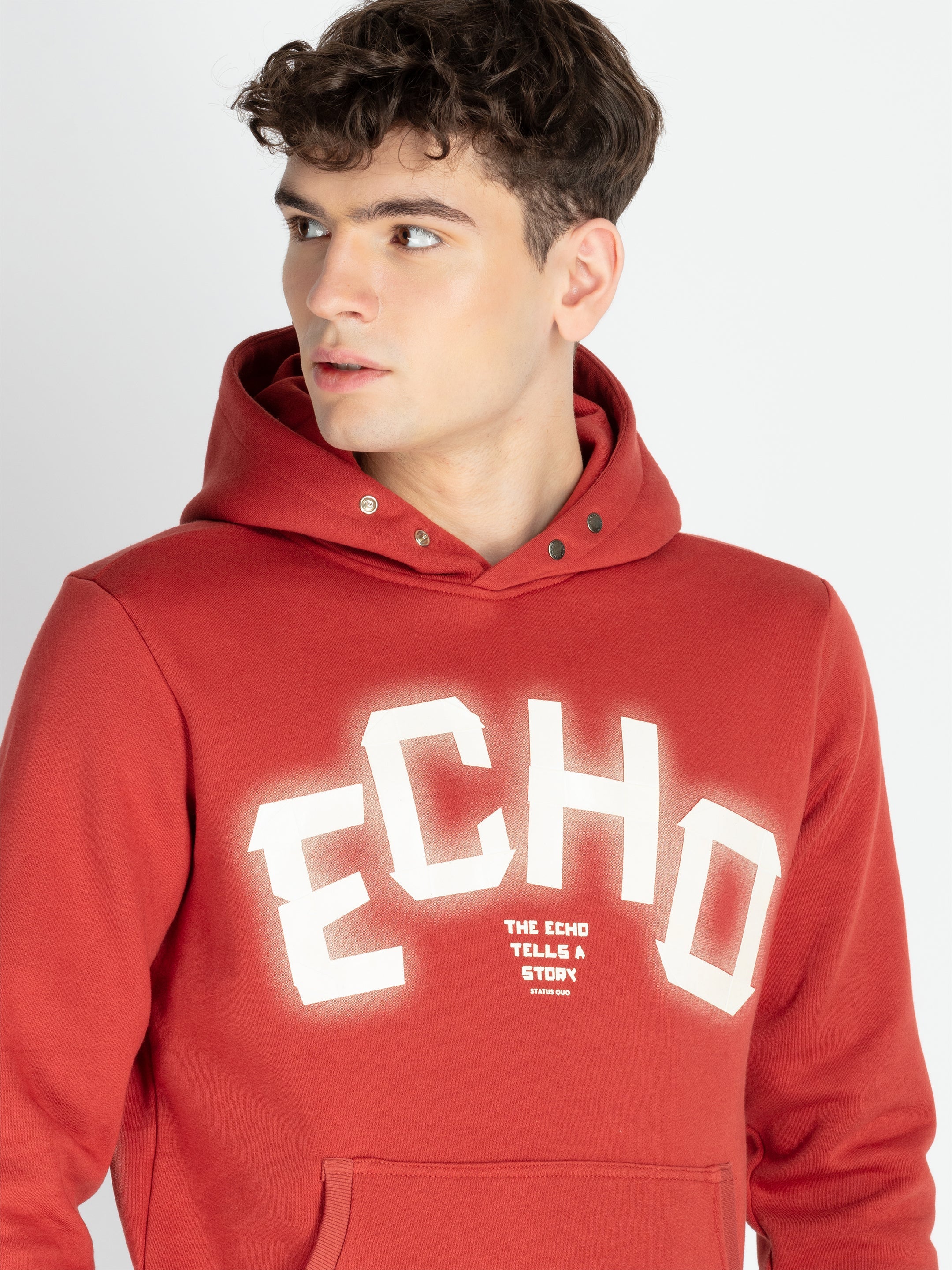 Mens Solid Hooded Sweatshirt