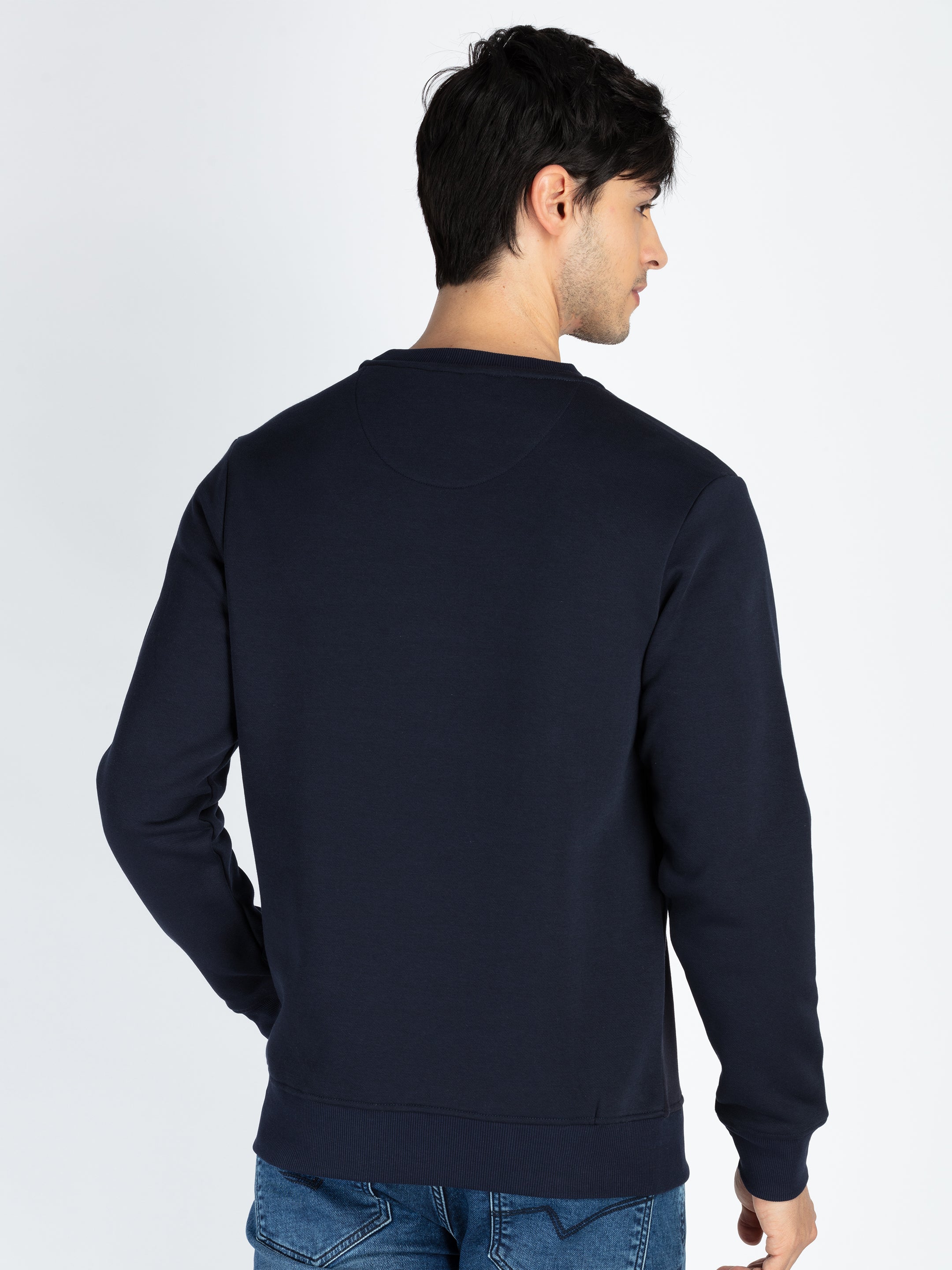 Mens Printed Round Neck Full Sleeve Sweatshirt