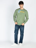 Mens Printed Round Neck Full Sleeve Sweatshirt