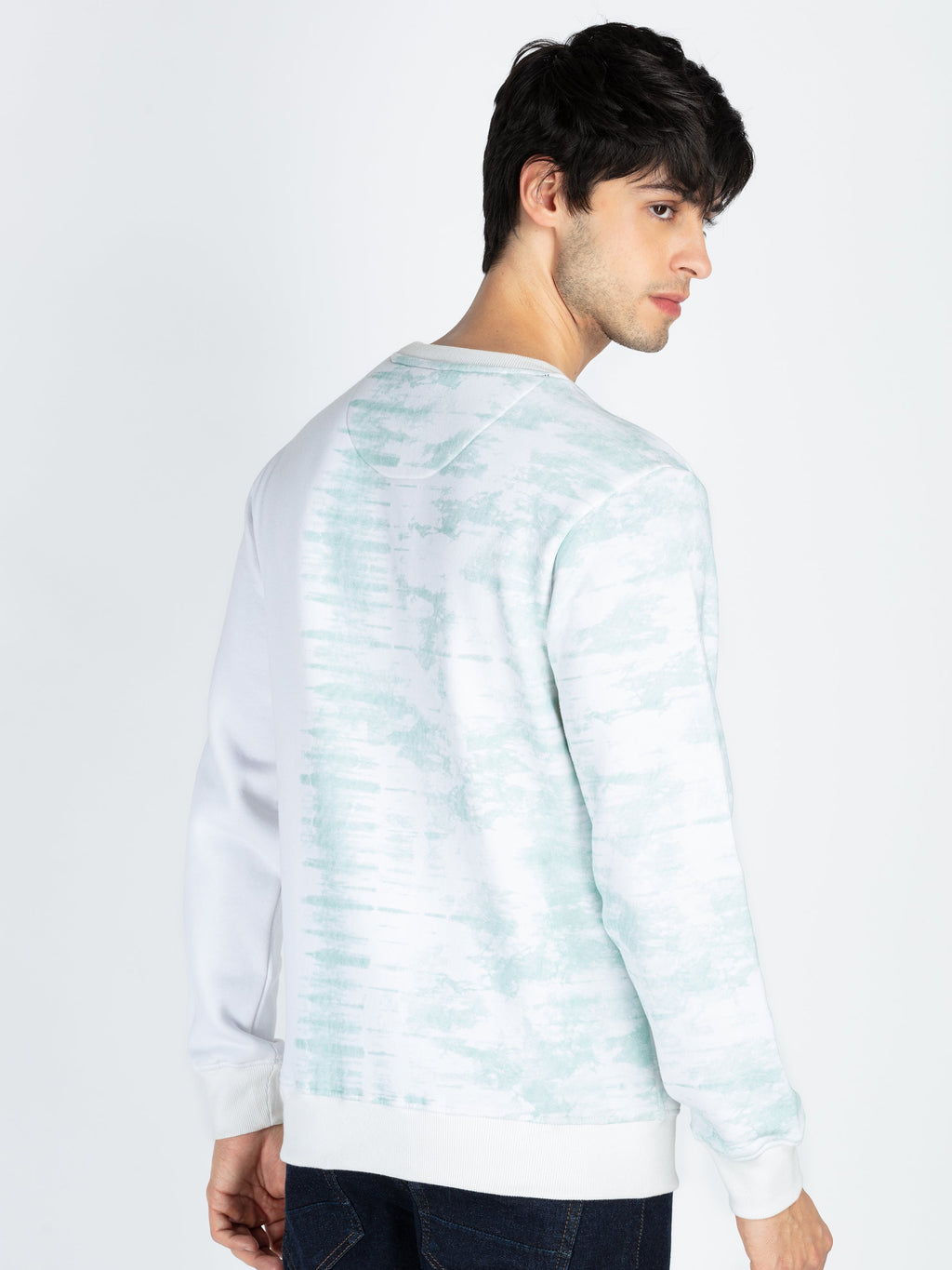 Mens All Over Printed Round Neck Sweatshirt