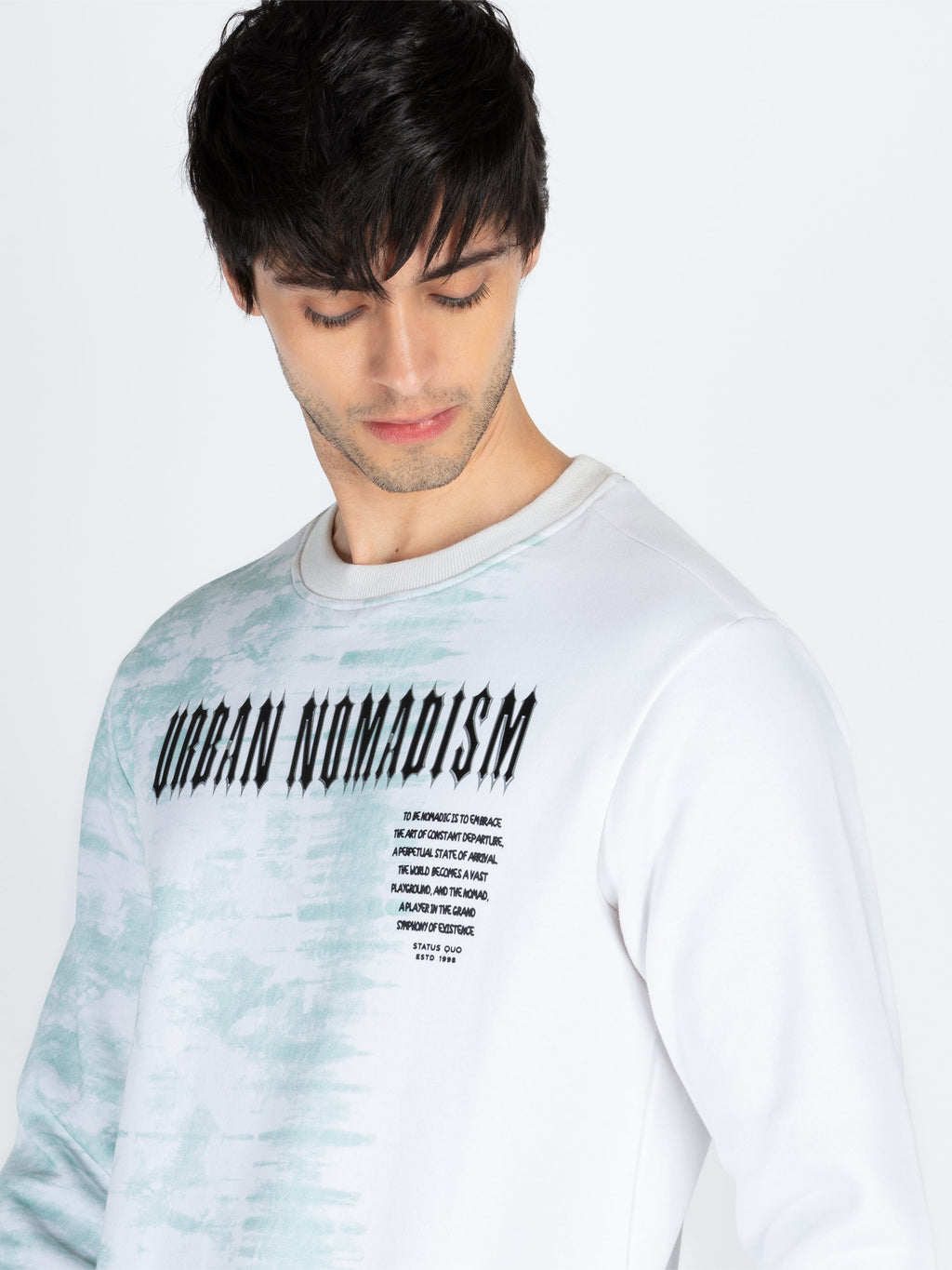 Mens All Over Printed Round Neck Sweatshirt