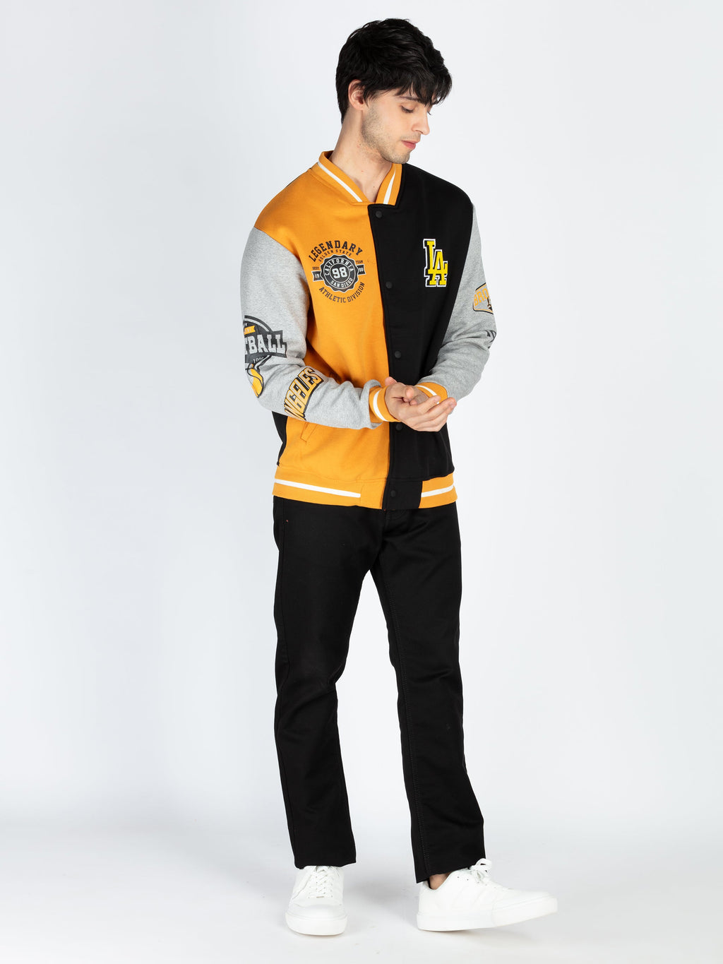 Mens Colorblocked Full Sleeve Sweatshirt