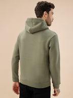 Men's Trendy Chest Typography Print Hoodie Full Sleeve Fleece Sweatshirt