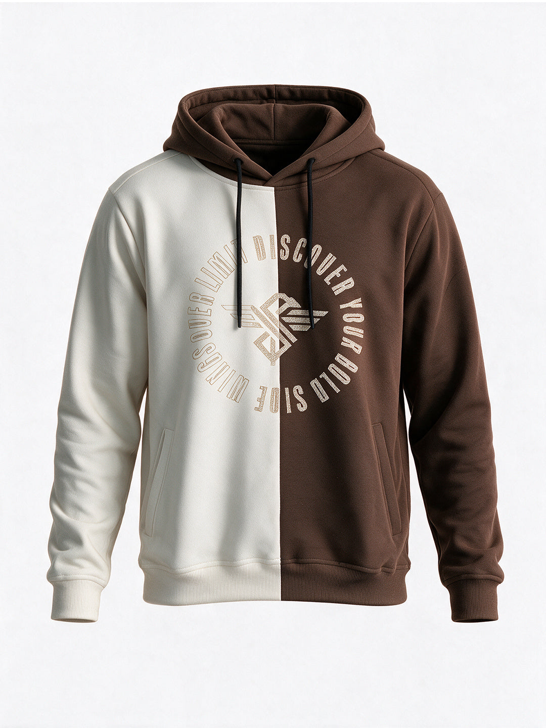 Men’s Cotton Blend Full Sleeves Printed Hooded Sweatshirt