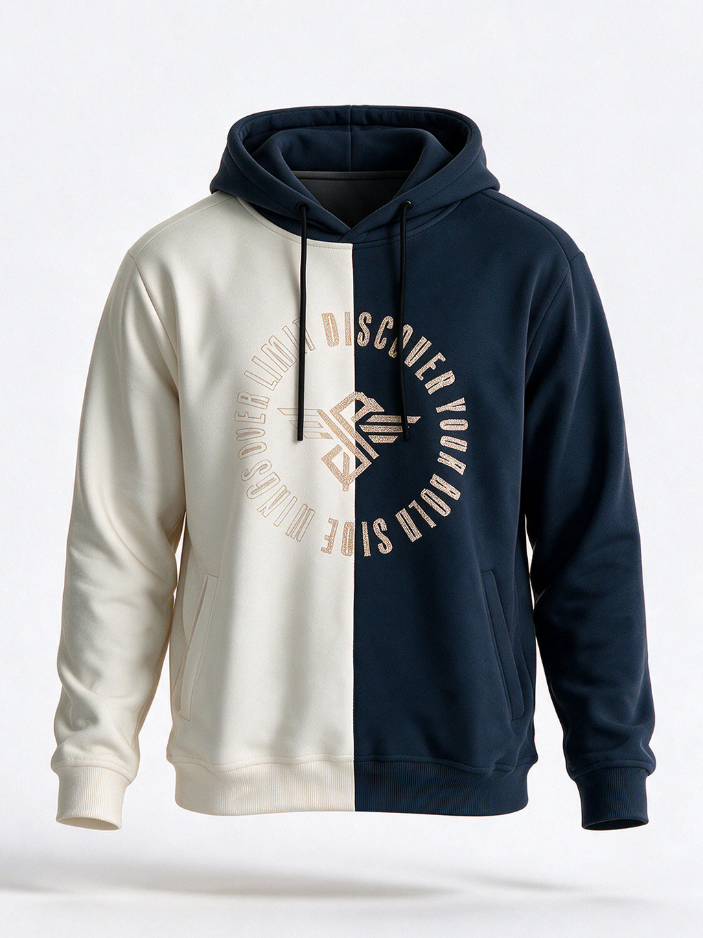 Men’s Cotton Blend Full Sleeves Printed Hooded Sweatshirt