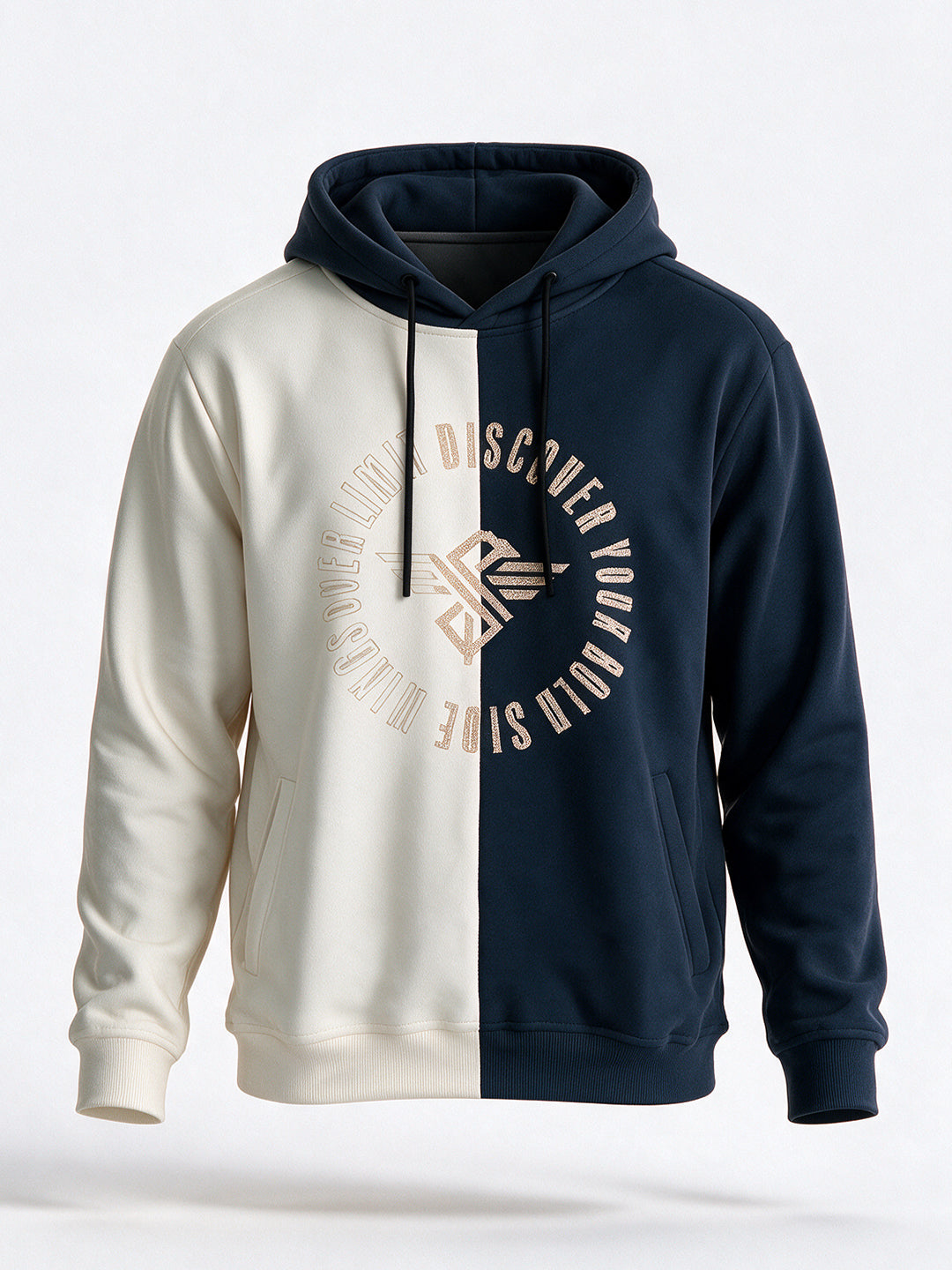 Men’s Cotton Blend Full Sleeves Printed Hooded Sweatshirt