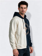 Men’s Cotton Blend Full Sleeves Printed Hooded Sweatshirt