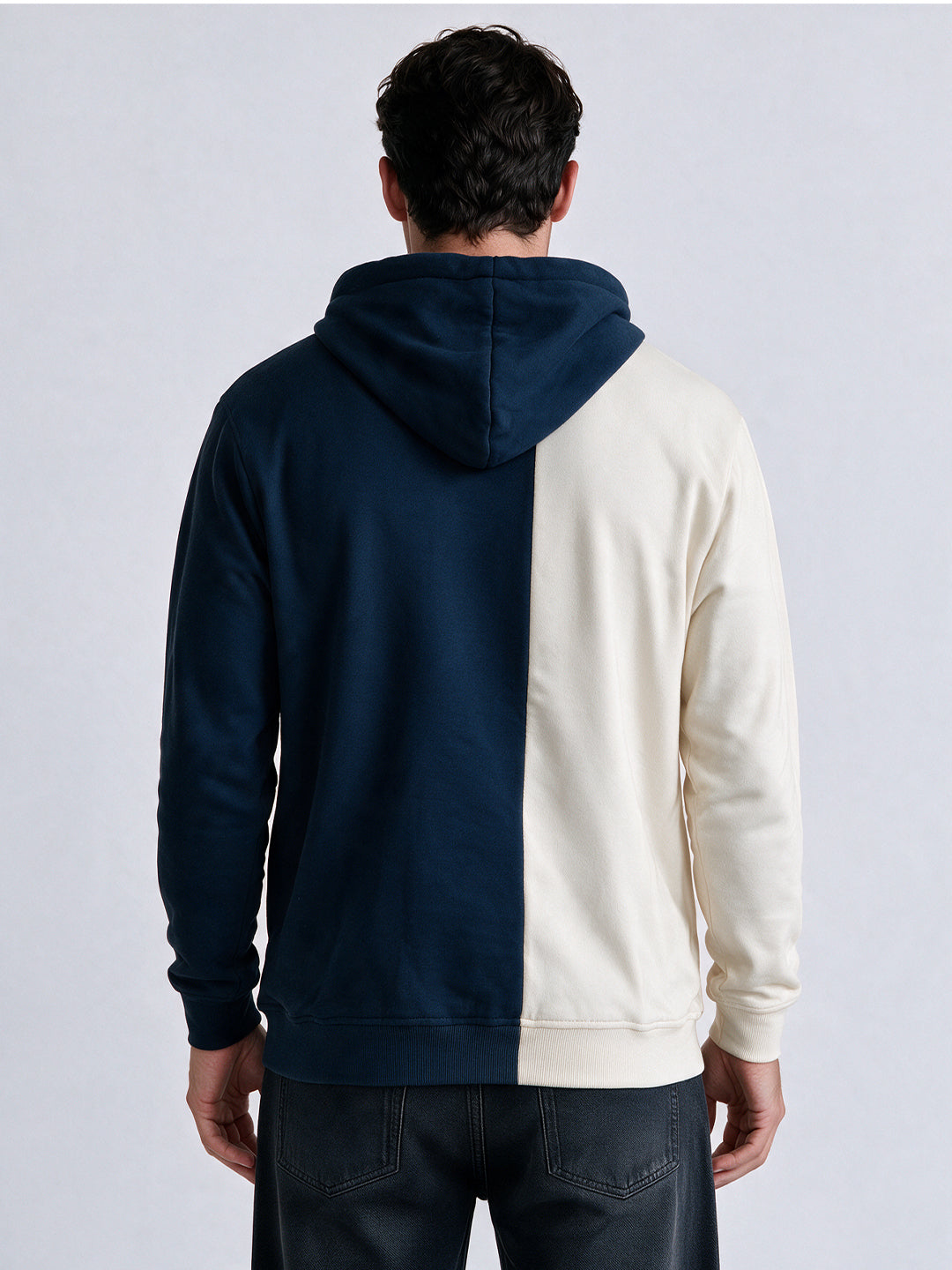 Men’s Cotton Blend Full Sleeves Printed Hooded Sweatshirt