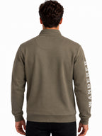 Men's Colourblocked Typography Fleece Sweatshirt