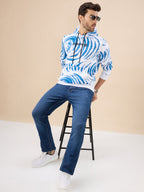 Men's Tie-Dye Print Hooded Fleece Sweatshirt with Kangaroo Pocket